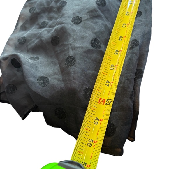 Tammy Tangs Black Polka Dot Mesh Midi Dress Sleeveless Layered Size M Y2K Sheer - Picture 4 of 11